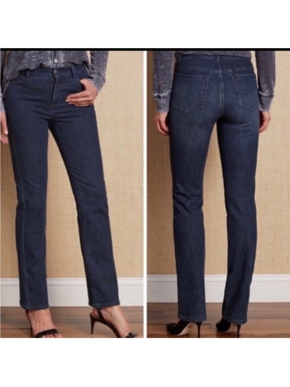 SOFT Surroundings Classic Straight Leg Jeans in Blue